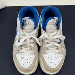 Nike Air Jordan Stadium 90 White and Blue Sneakers Classic Design - size 5